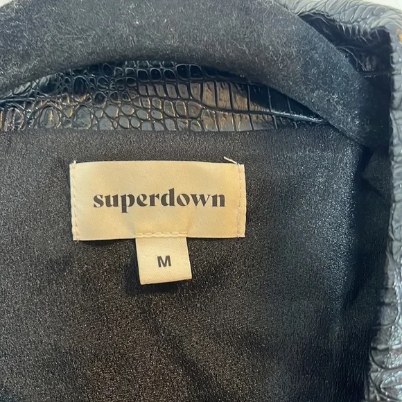 Superdown x Revolve Colette Cropped Moto Jacket Size M - Picture 3 of 4